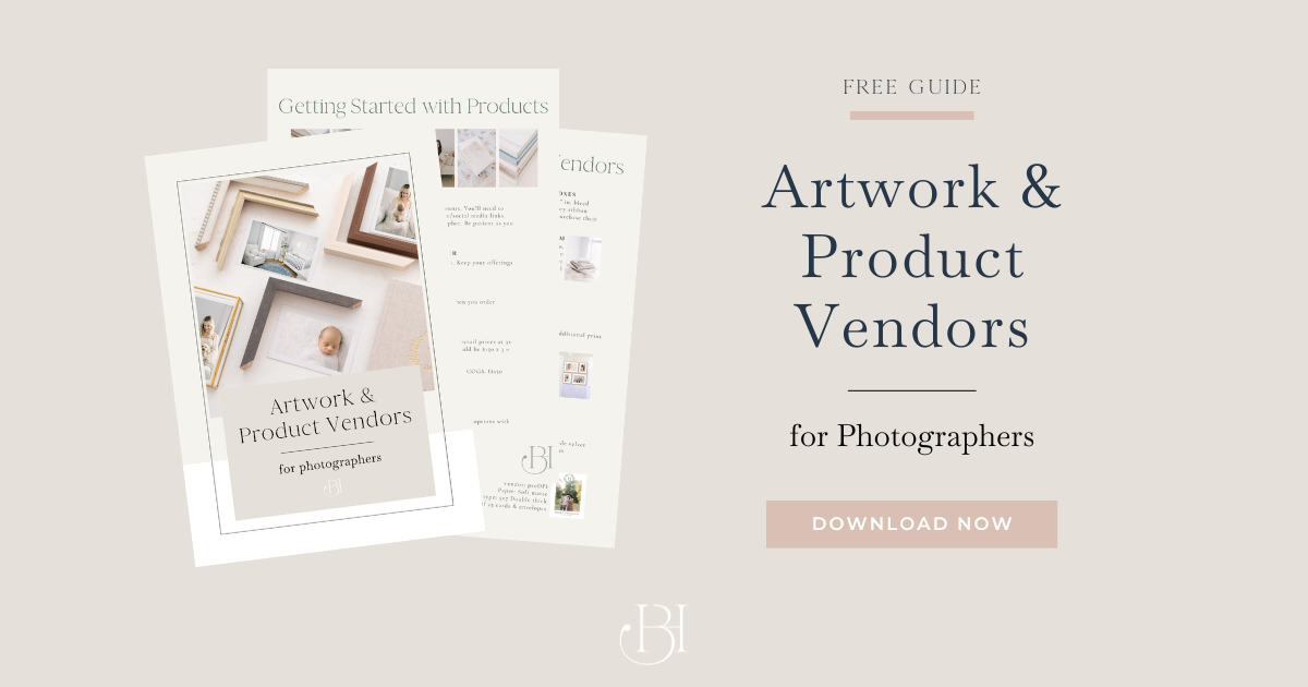 Artwork and Product Vendors for Photographers | Brenna Heater Photography Education